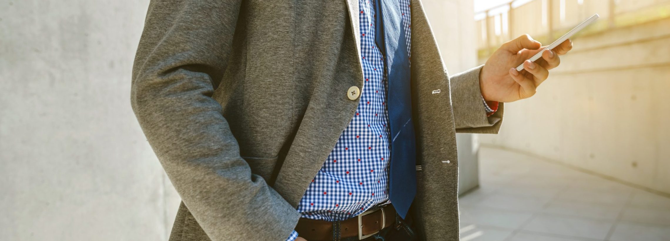 Businessman with cell phone